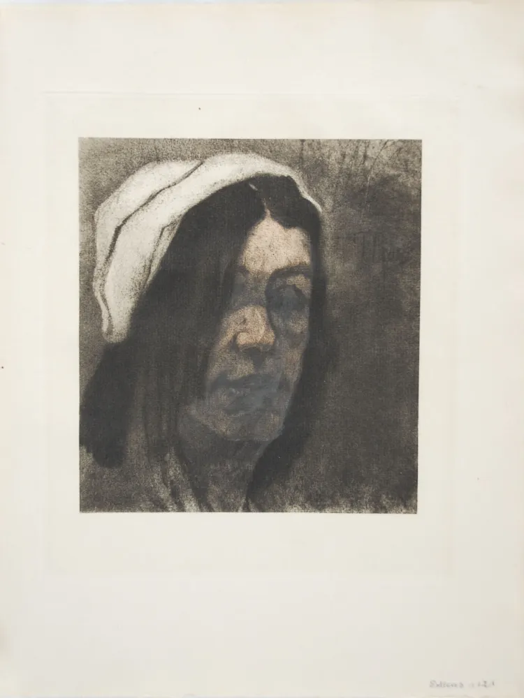 Grabado Rops - La Marchande de Krekels