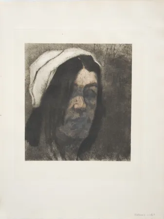 Grabado Rops - La Marchande de Krekels