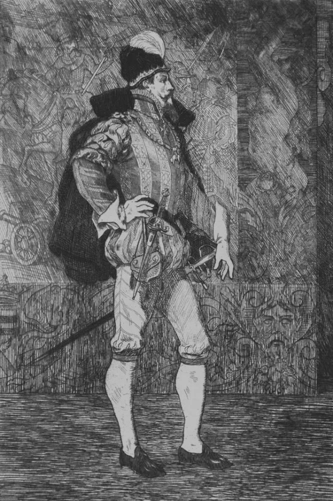 Aguafuerte Rops - Le Sire de Lumey