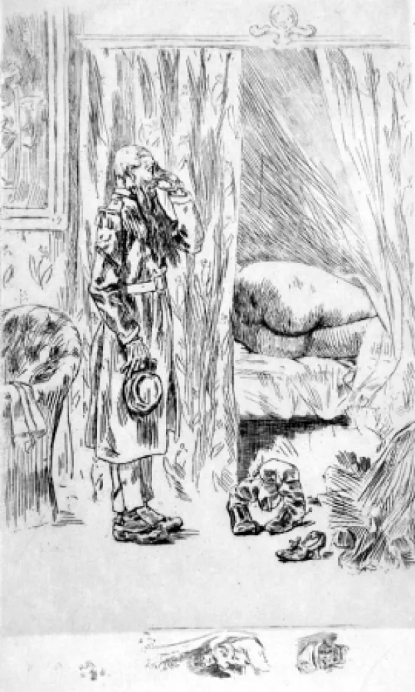 Aguafuerte Rops - Ma golonelle!