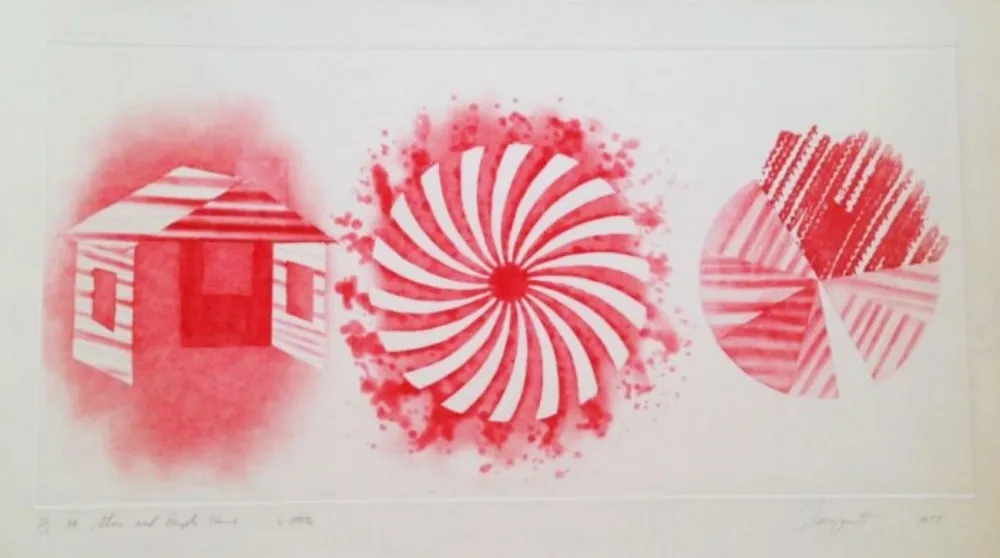 Aguatinta Rosenquist - Star and Empty House - 2 state