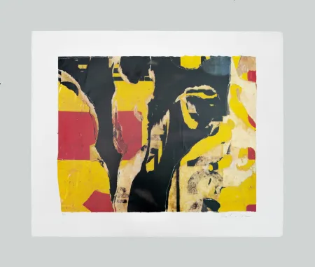 Serigrafía Rotella - Composizione astratta