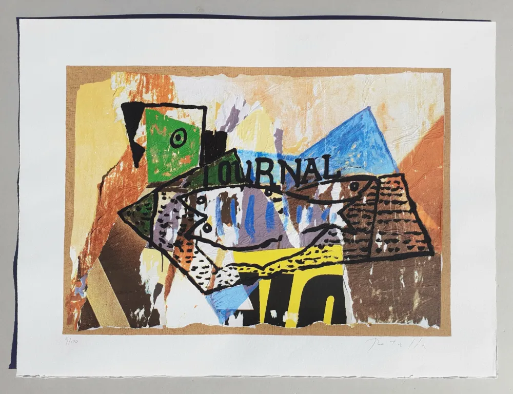 Serigrafía Rotella - Il giornale di Picasso
