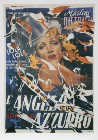 Serigrafía Rotella - Made to Order Love (Marlene Dietrich)