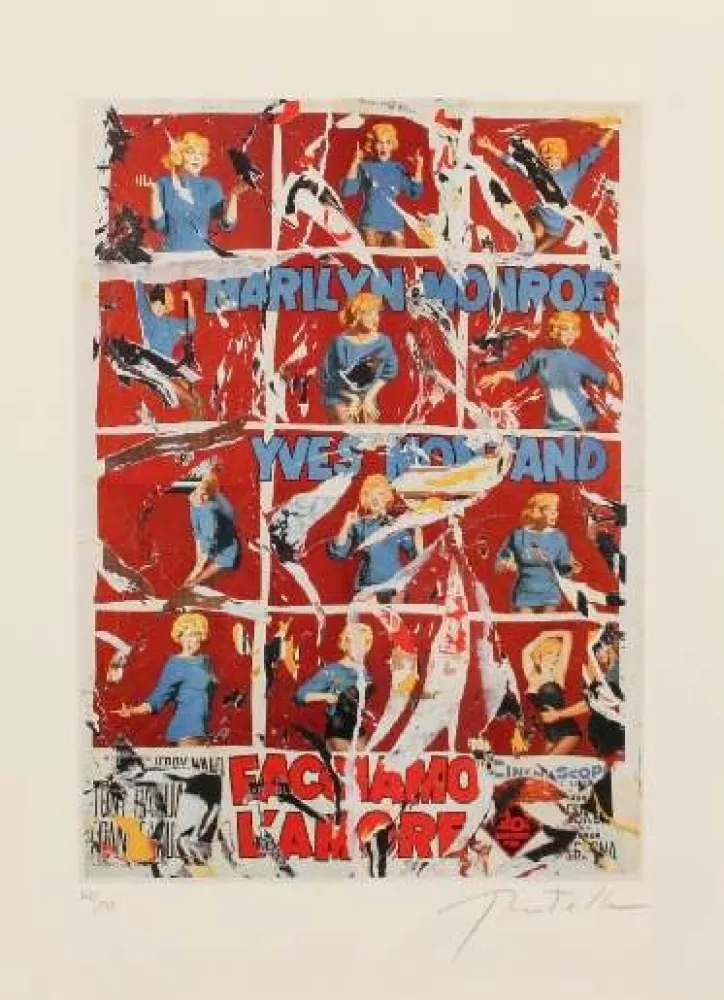 Litografía Rotella - MARILYN