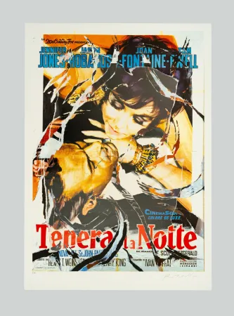 Serigrafía Rotella - Tenera la notte