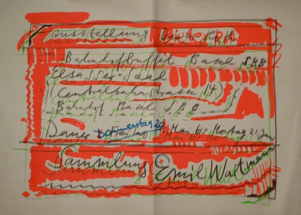 Serigrafía Roth - „Ausstellung Dieter Roth / Bahnhofbuffet Basel SBB...