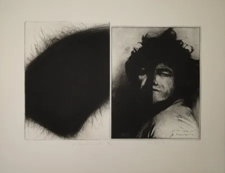 Grabado Roth - Doppelporträt oder Stirnspalt