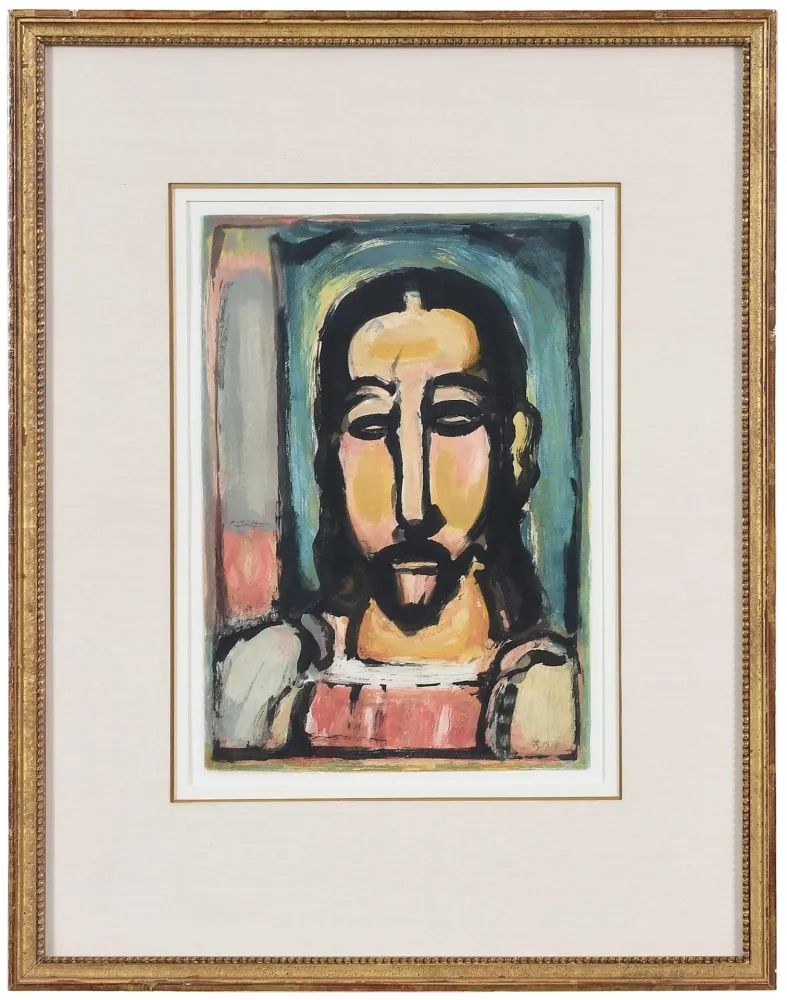 Aguafuerte Y Aguatinta Rouault - Christ de face