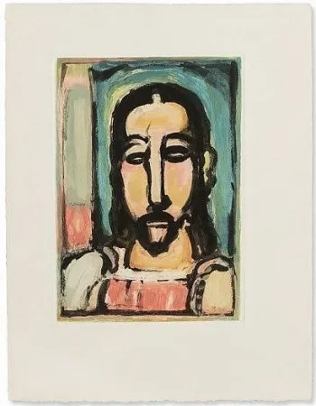 Aguafuerte Y Aguatinta Rouault - Christe de face