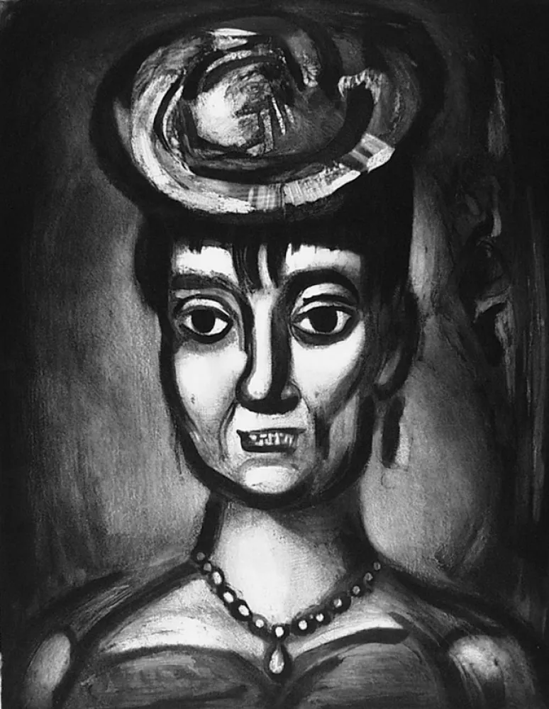 Aguafuerte Y Aguatinta Rouault - Femme affranchie è quatorze heures chante midi