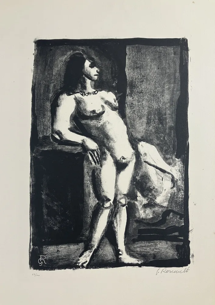 Litografía Rouault - Fille, 1926