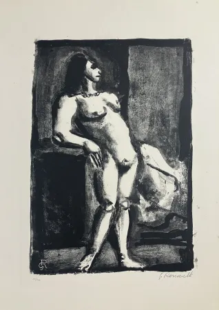 Litografía Rouault - Fille, 1926