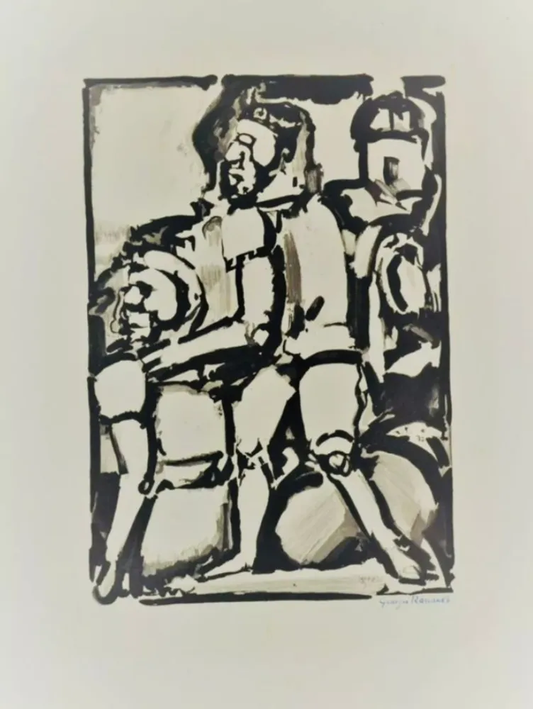 Aguafuerte Y Aguatinta Rouault - Homme Conduisant Me Autre W. 340