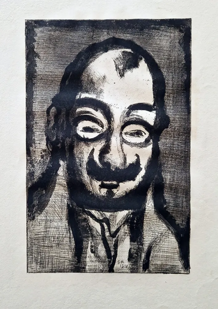 Aguatinta Rouault - Le politicard