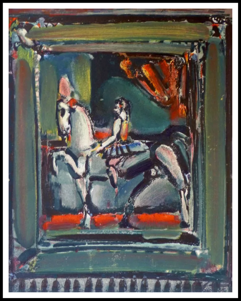 Litografía Rouault - L'écuyère