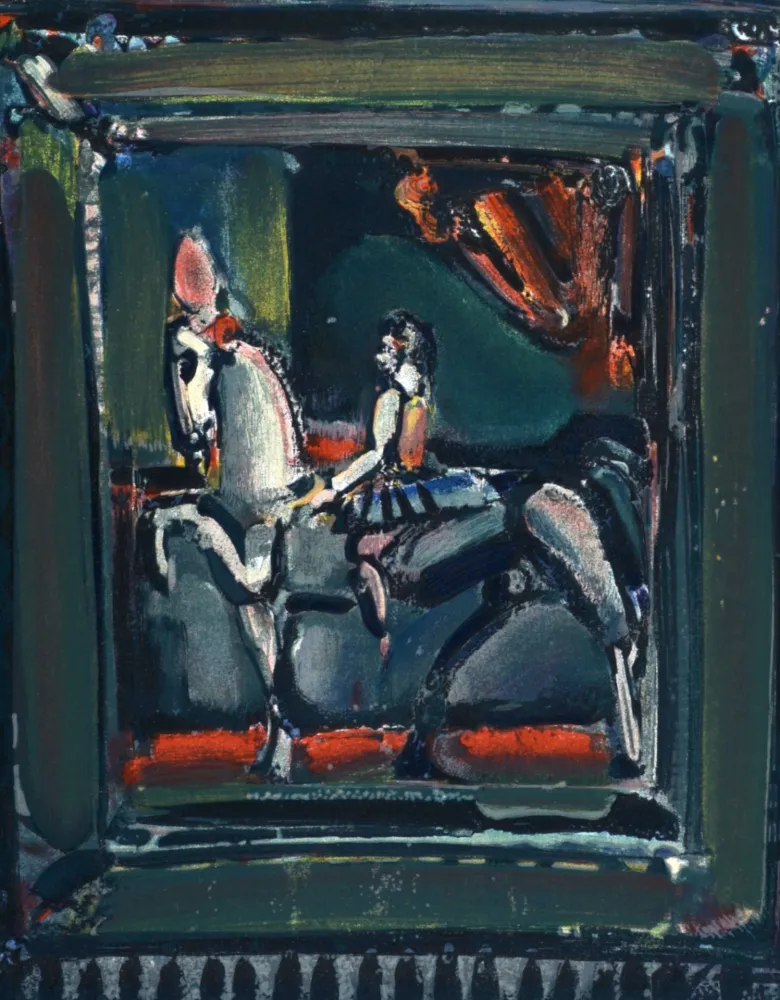 Litografía Rouault -  L'Écuyère (The Circus Rider), 1971