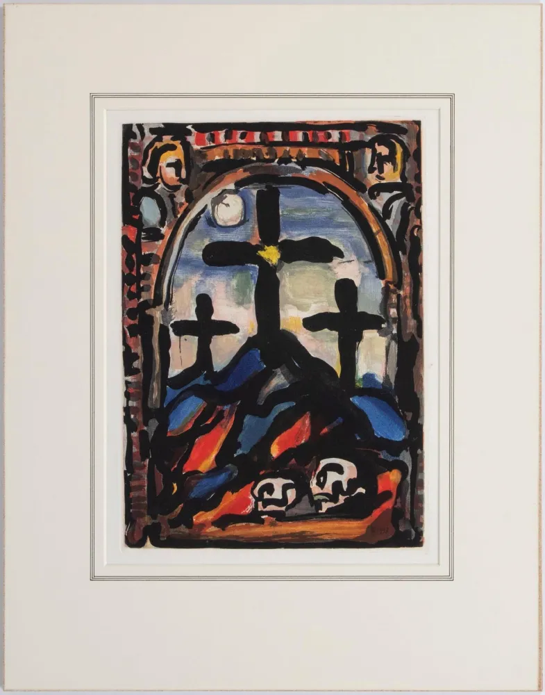 Aguatinta Rouault - Les tres croix