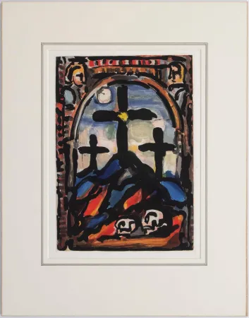 Aguatinta Rouault - Les tres croix