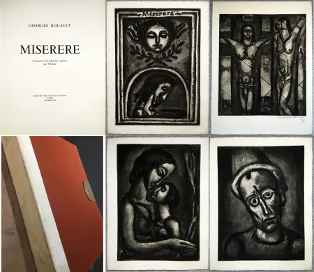 Libro Ilustrado Rouault - MISERERE. 58 gravures. La suite complète de l'œuvre capitale de Rouault. Éditions de l’étoile filante, 1948