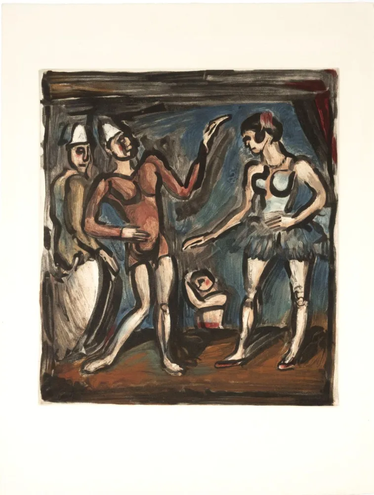 Aguatinta Rouault - Parade, from Circus
