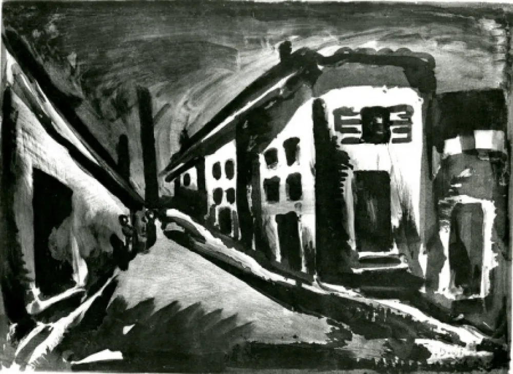 Aguatinta Rouault - Rue des Solitaires
