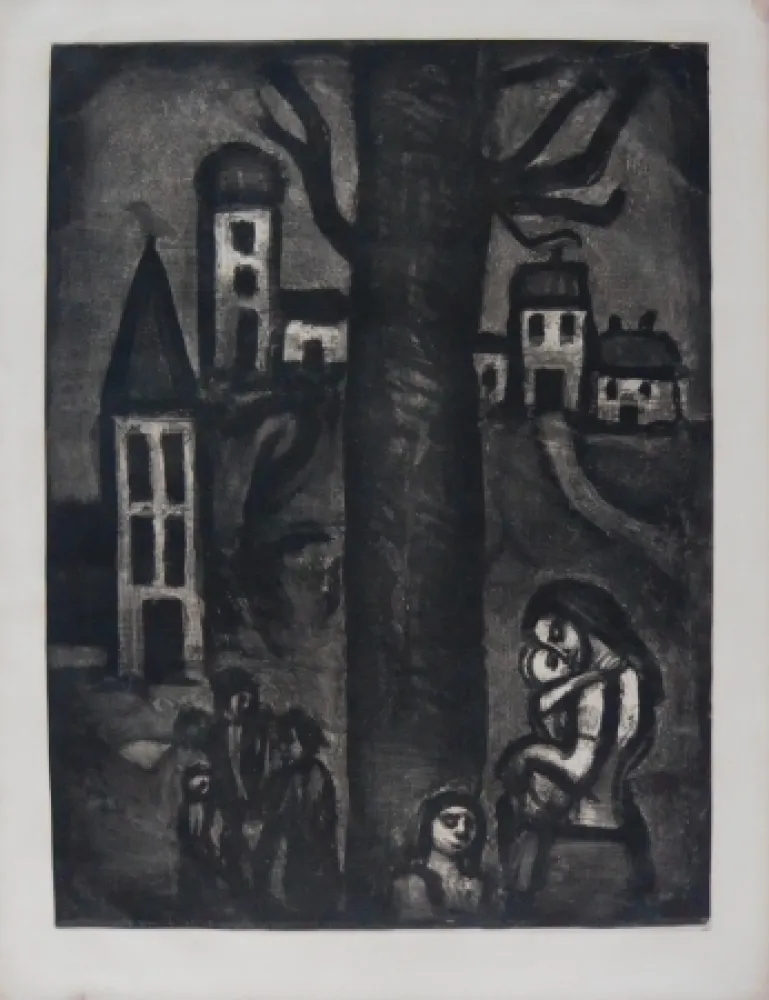 Aguafuerte Y Aguatinta Rouault - The Neighborhood of The Long Suffering