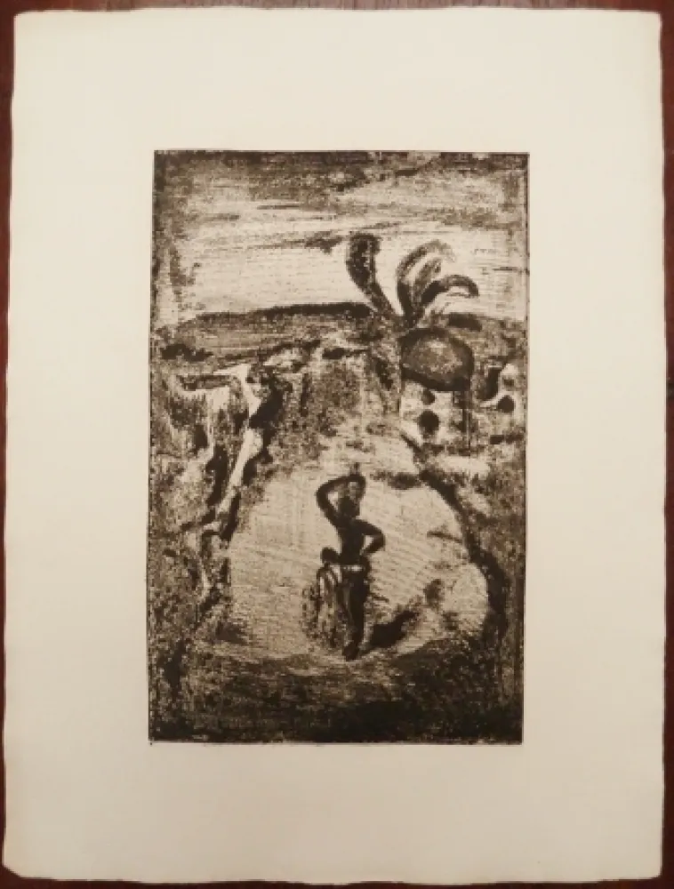 Grabado En Madera Rouault - Village en Jamaïque