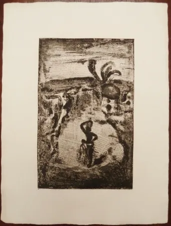 Grabado En Madera Rouault - Village en Jamaïque