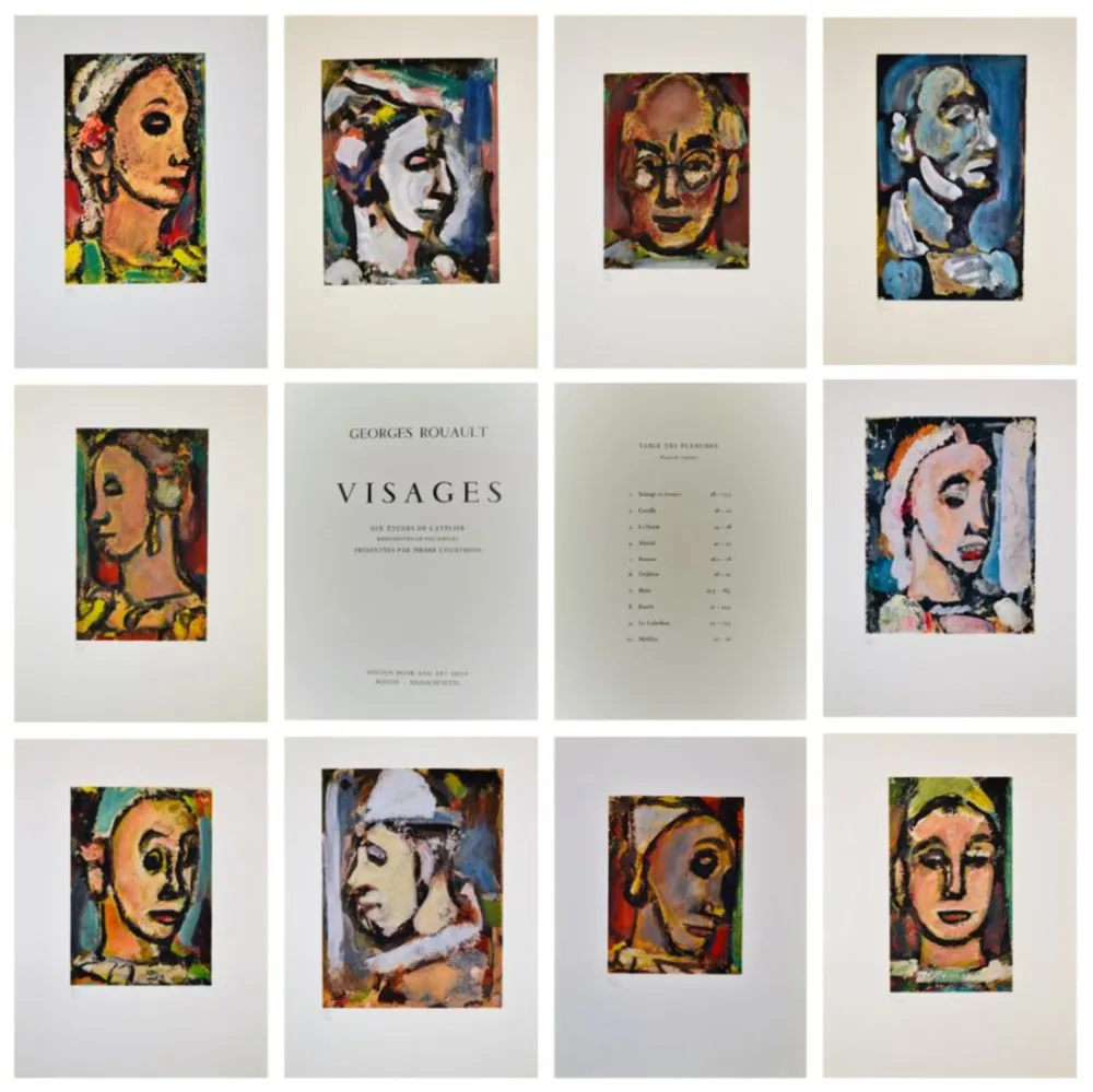 Litografía Rouault - Visages Portfolio