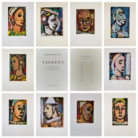 Litografía Rouault - Visages Portfolio