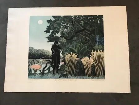 Grabado Rousseau - La charmeuse de serpents 