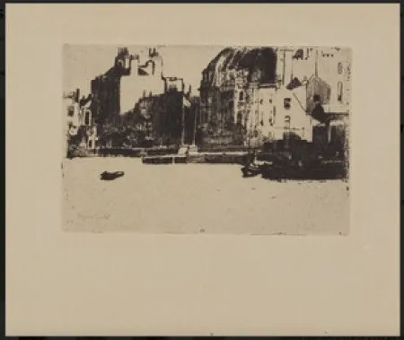 Aguafuerte Roussel - Chelsea Palaces (black-and-white version)