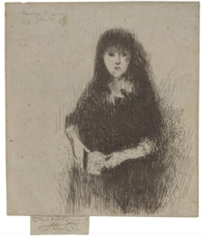 Aguafuerte Roussel - Portrait of a Little Spanish Girl