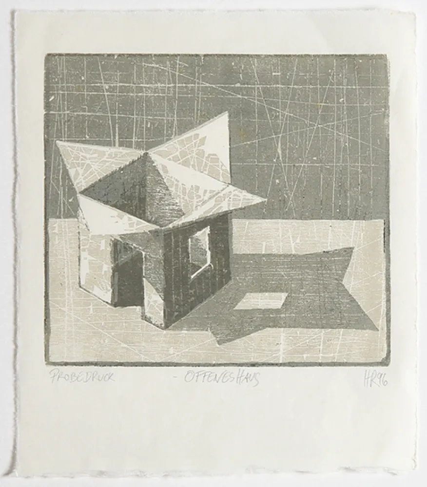 Grabado En Madera Rüngeler - Offenes Haus