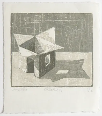 Grabado En Madera Rüngeler - Offenes Haus