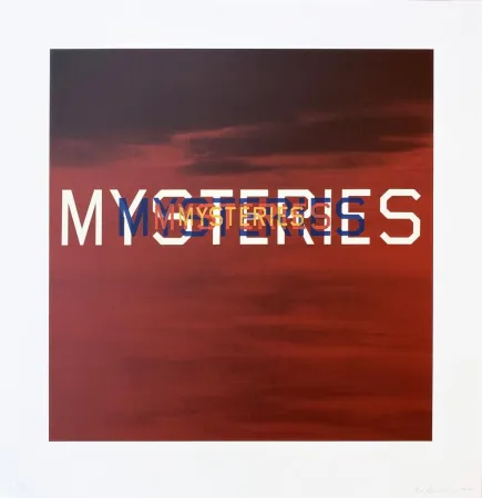 Litografía Ruscha - Mysteries