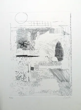 Aguafuerte Saetti - Paesaggio