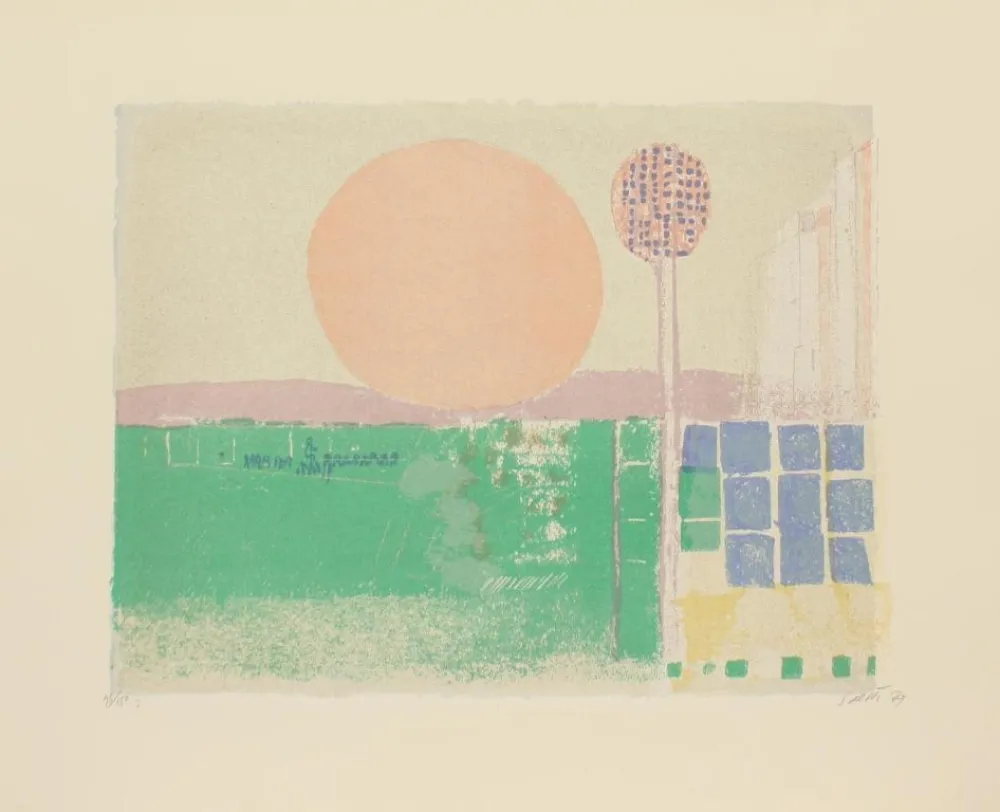 Litografía Saetti - SEI MURI DI SAETTI