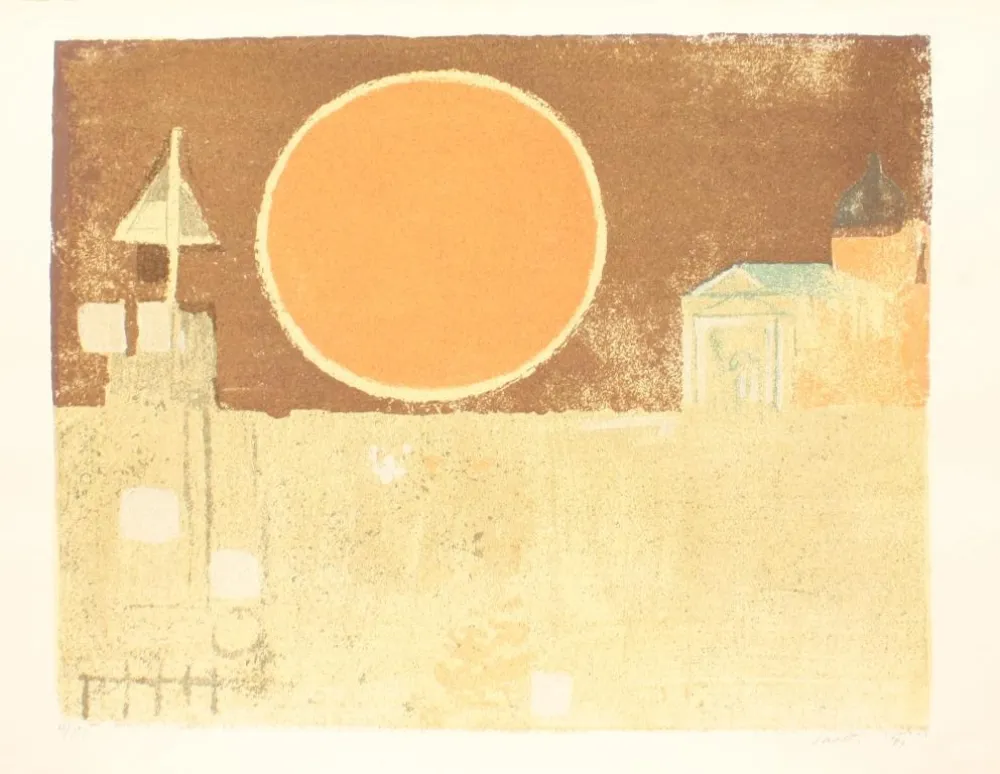 Litografía Saetti - SEI MURI DI SAETTI