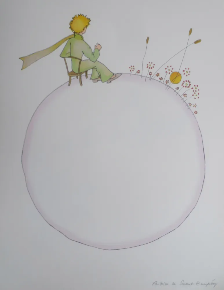 Litografía Saint-Exupéry - Le coucher de soleil