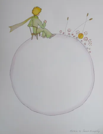 Litografía Saint-Exupéry - Le coucher de soleil