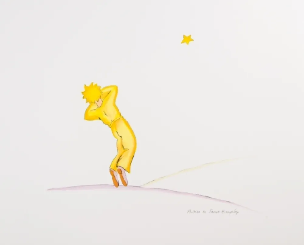 Litografía Saint-Exupéry - Le Petit Prince endormi