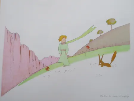 Litografía Saint-Exupéry - Le petit prince et le renard