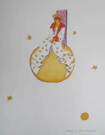 Litografía Saint-Exupéry - Le vieux roi