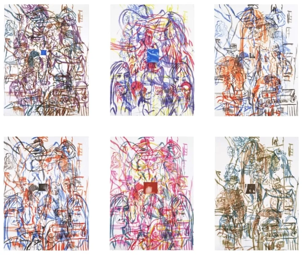 Litografía Salle - Theme for an Aztec Moralist Portfolio