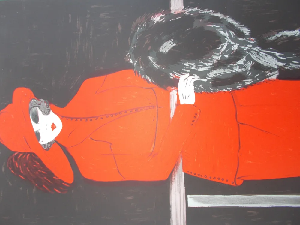 Litografía Salomon - Elégante