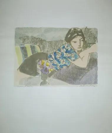 Litografía Salvadori - La camicetta blu