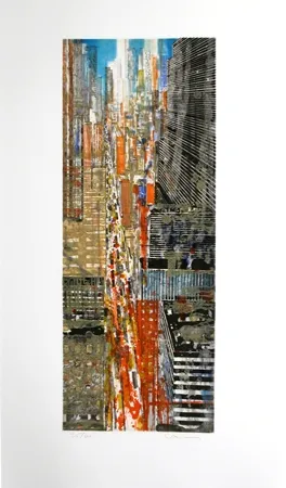 Aguafuerte Y Aguatinta Salzmann - New York 5ème Avenue.