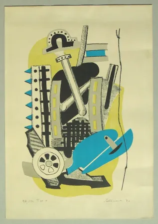 Litografía Santomaso - Composizione (c)